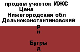 продам участок ИЖС › Цена ­ 250 000 - Нижегородская обл., Дальнеконстантиновский р-н, Бугры д. Недвижимость » Земельные участки продажа   